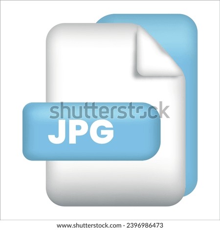 Jpg file format icon vector illustration, JPG file symbol vector for web site and app. Blue design icon of jpg file