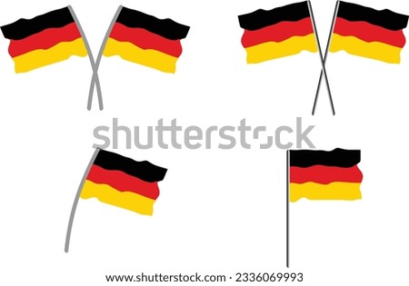 german flag set vector illustrations