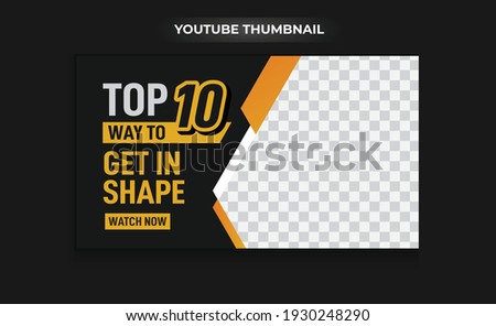 gym and fitness training, exercise youtube thumbnail, and web banner template Vector design