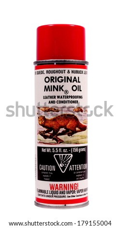 RIVER FALLS,WISCONSIN-FEBRUARY 28,2014: A can of Original Mink Oil. Mink Oil is used to condition and preserve many kinds of leather.