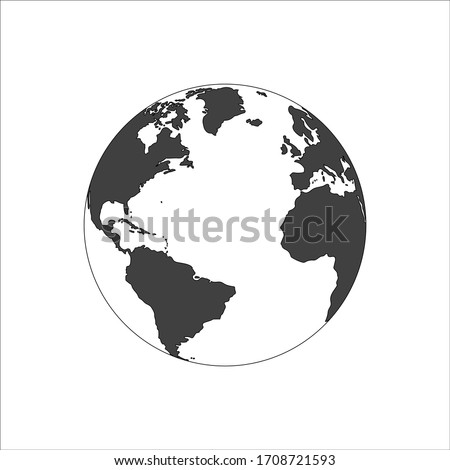 globe with location icon on a white background