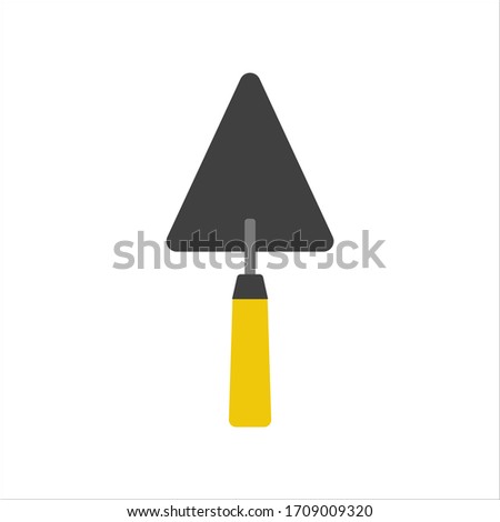 Trowel building icon vector on white background.