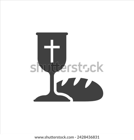 Communion icon. Easter symbol. Isolated on a white background