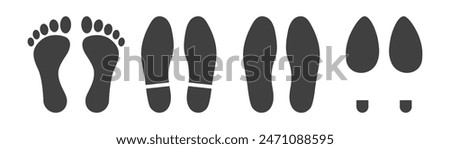 human footprint icon on white background.