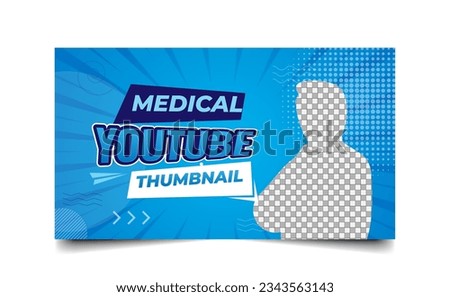 Medical youtube thumbnail or banner design template