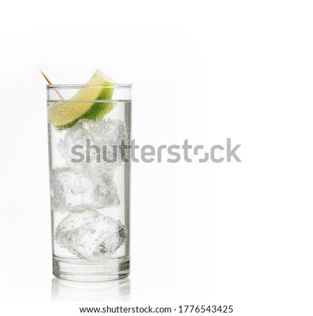 Similar – Foto Bild Glas mit Tonic Water auf blauem Hintergrund.