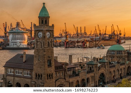 Similar – Image, Stock Photo Cranes over Hamburg | UT Hamburg