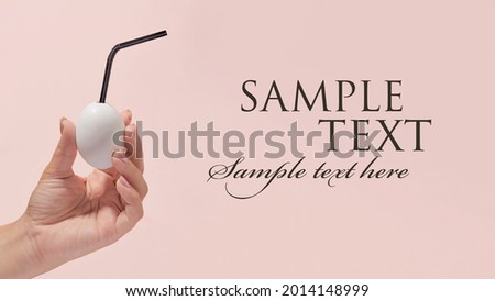 Similar – Image, Stock Photo Vocal sample| woman with analog headphones, singing happily to herself