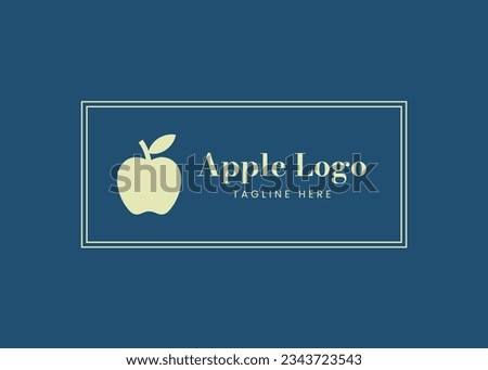 Apple logo design in minimalistic style 