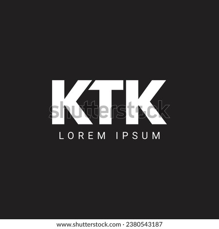 ktk, tk, kt letters monogram logo design vector