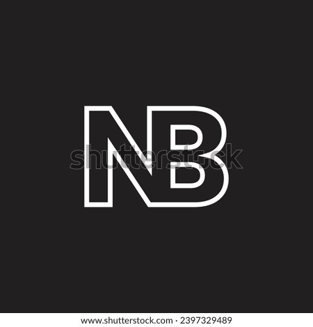 NB Letter Logo, NB Letter Monogram, N,B, Initials Letter,