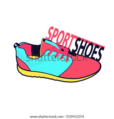 Sneaker Sport Running Shoe Flat Icon Vector Illustration
