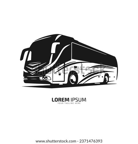 Minimal and abstract logo of bus vector school bus icon student bus silhouette isolated template design green bus