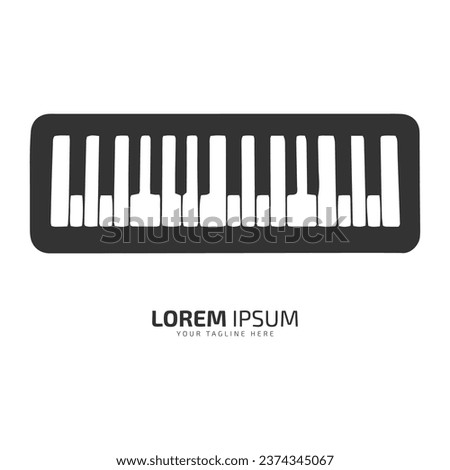 Minimal and abstract logo of piano icon casio vector violin silhouette isolated kalvir design forte type piano