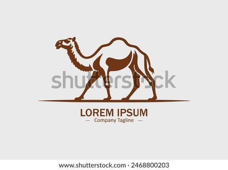 Camel for eid al adha Logo Design icon vector silhouette isolated