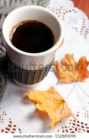Morning autumn coffee