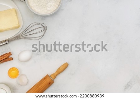Similar – Image, Stock Photo Baking tools on marble table