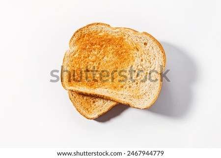 Image, Stock Photo Bread sliced in two held in womans hands. Sourdough bread