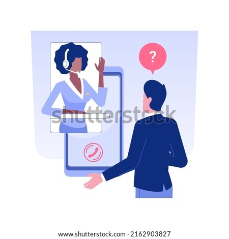 Online banking support isolated concept vector illustration. Man with smartphone and laptop using 24 7 banking customer support, financial help online, remote consulting vector concept.
