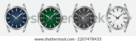 Watch. Iconic, original clock designs vector illustration drawings. watch vector icon black isolated