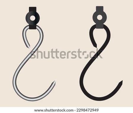 Weight hook. Kilo, gram, scale hook. hooks vector isolated on white background. icon hooks isolated. vector illustration
