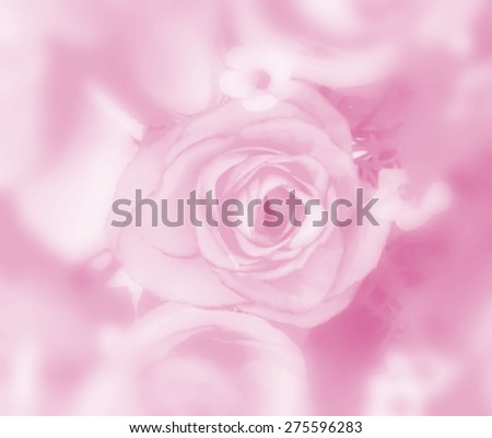 blurred Plastic rose flowers with color filter