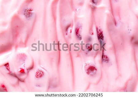 Similar – Image, Stock Photo Close up strawberry ice cream in waffles cone on orange background. Copy space.