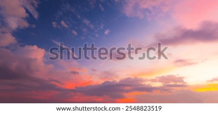 Similar – Image, Stock Photo Vanilla Sky Clouds Sunrise