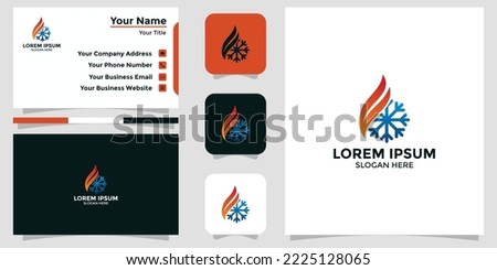 HVAC design logo and branding card