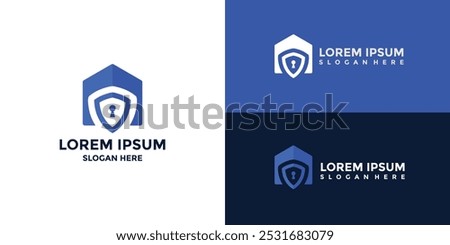 home security logo with minimalist style