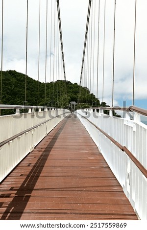 Similar – Image, Stock Photo Bridge + visitors at the castle in the pond