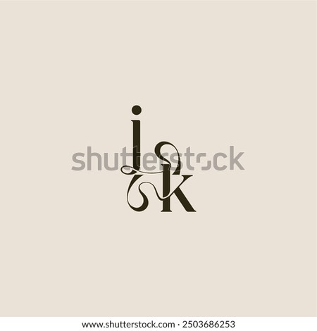 elegant wedding dynamic line monogram logo letter luxurious concept JK