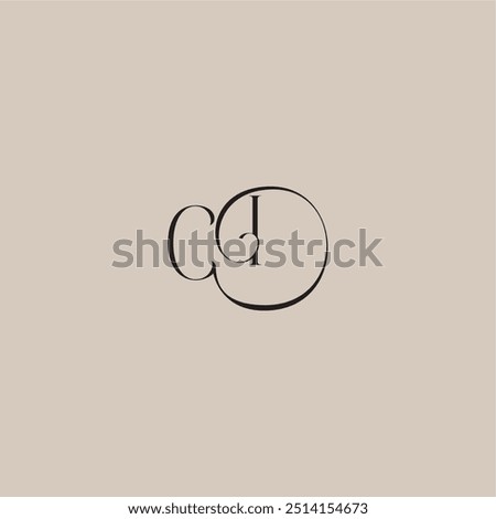 monogram wedding logo elegant and luxury style CI dinamyc curvy initial concept letter