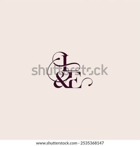 bold serif initial calligraphy wedding concept monogram letter elegant and luxury concept IE