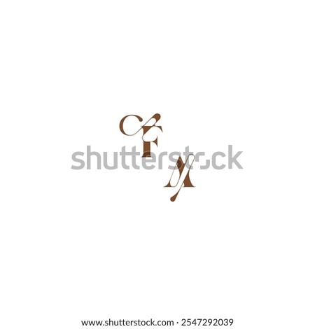 elegant curve monogram FA wedding logo concept bold and hairline initial letter