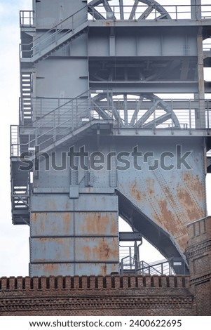 Similar – Image, Stock Photo Coal mining winding tower