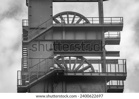 Similar – Image, Stock Photo Coal mining winding tower