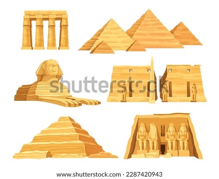 Image, Stock Photo Egyptian pyramids located at Giza