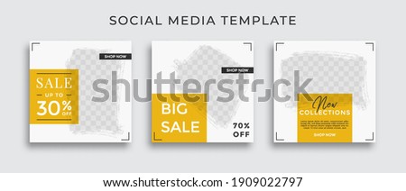 Social media template for promotion. Web banner square for ad.