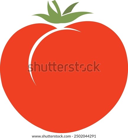 Tomato isolated vector. Ripe tasty tomato on a white background. Ripe tomato, vegetarian organic food, fresh whole tomato vegetables, healthy nutrition food. Red tomatoes.