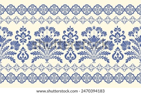 Motifs African boho paisley Floral Ikat pattern embroidery border. Ethnic ikat floral Ethnic Indian Pattern Ikat pattern Ethnic Pattern.Border indian floral Aztec embroidery border seamless patterns.