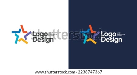 Colorful and creative star logo for your brand.