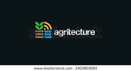 Agriculture, farming, cultivation and seed logo. Vector logo design for farming, farm field, natural harvest, farmer association and more.