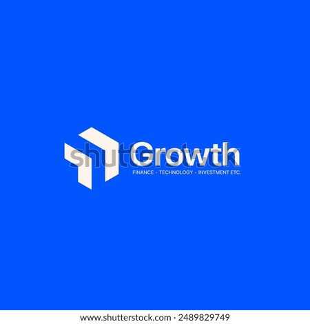 Growth logo and rise logo. Technology, software, finance, investment, etc. logo template for businesses.