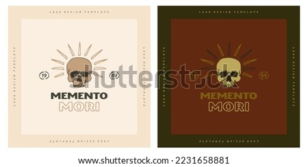 Memento mori - Latin for Remember that you have to die logo sticker design