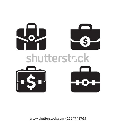 Professional Finance Icons Collection, Business Briefcase  Money Icons Set, Finance Icons.