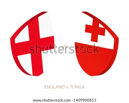 England v Tonga, icon for rugby tournament. Rugby vector icon.