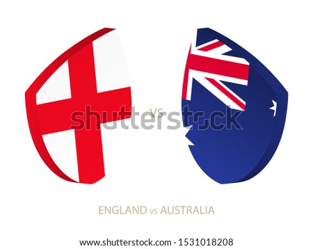 England v Australia, icon for rugby tournament. Rugby vector icon.