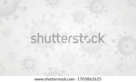 Light grey medical background with Corona Virus cell, COVID 19 infection disease. Coronavirus vector template.
