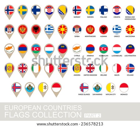 European Countries Flags Collection, Part 2 , 2  version